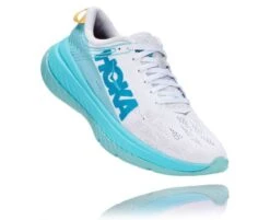 Hoka One One Carbon X Hardloopschoenen Cyaan/wit Dames -Hoka 1102887 walb 1 1