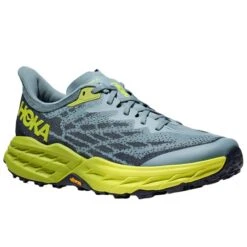 HOKA ONE ONE SPEEDGOAT 5 WIDE STONE BLUE/DARK CITRON 23 -Hoka 9 123929 speedgoat 5 wide stone blue dark citron 1123159 sbdct 03