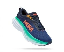 Hoka One One Hoka Bondi 8 Wide Hardloopschoenen Blauw Dames
