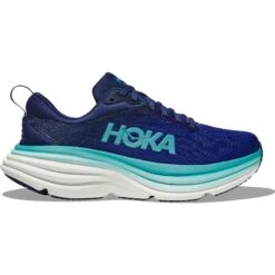 Hoka Bondi 8 Hardloopschoenen Dames - Bellwether Blue / Evening Sky -Hoka hoka bondi 8 womens running shoes bellwether blue evening sky 8 1502140