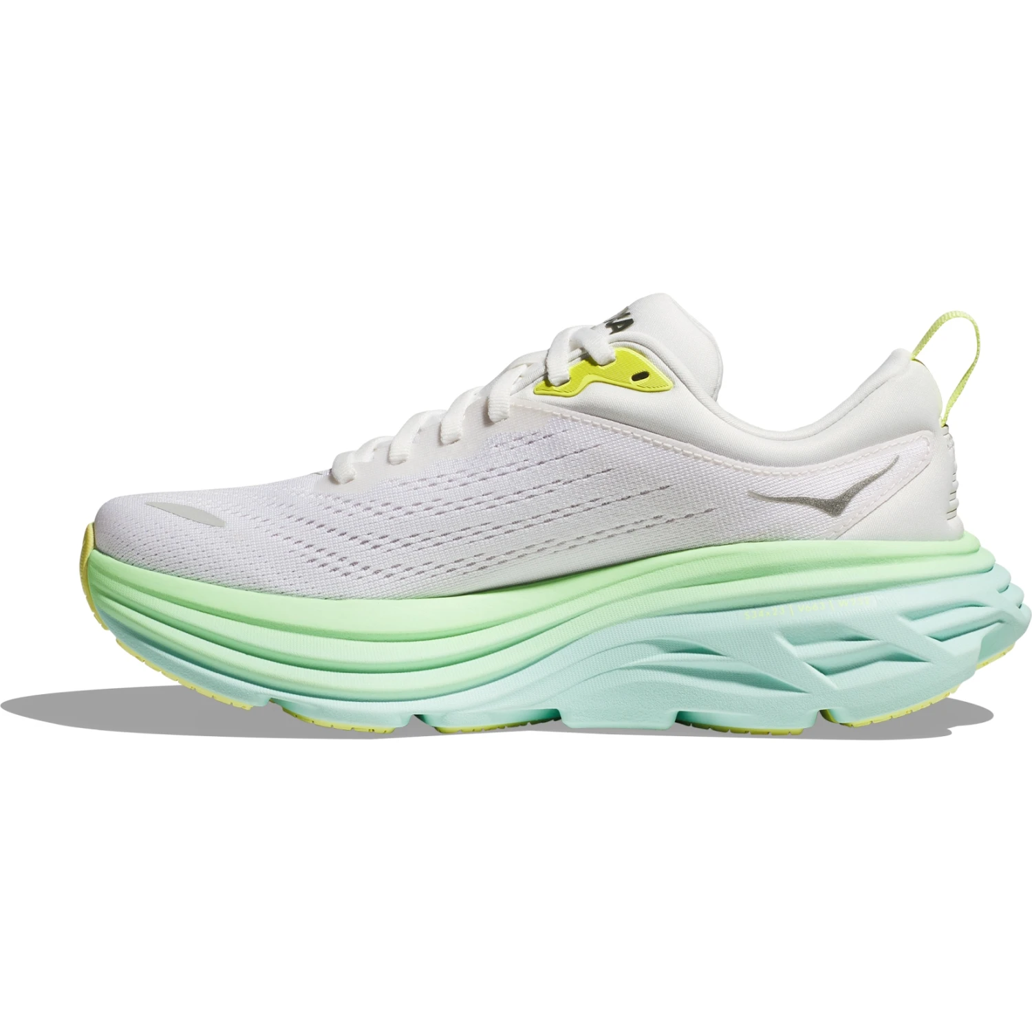Hoka Bondi 8 Hardloopschoenen Dames - Blanc De Blanc / Sunlit Ocean 4 Hoka Bondi 8 Hardloopschoenen Dames - Blanc De Blanc / Sunlit Ocean - Afbeelding 4