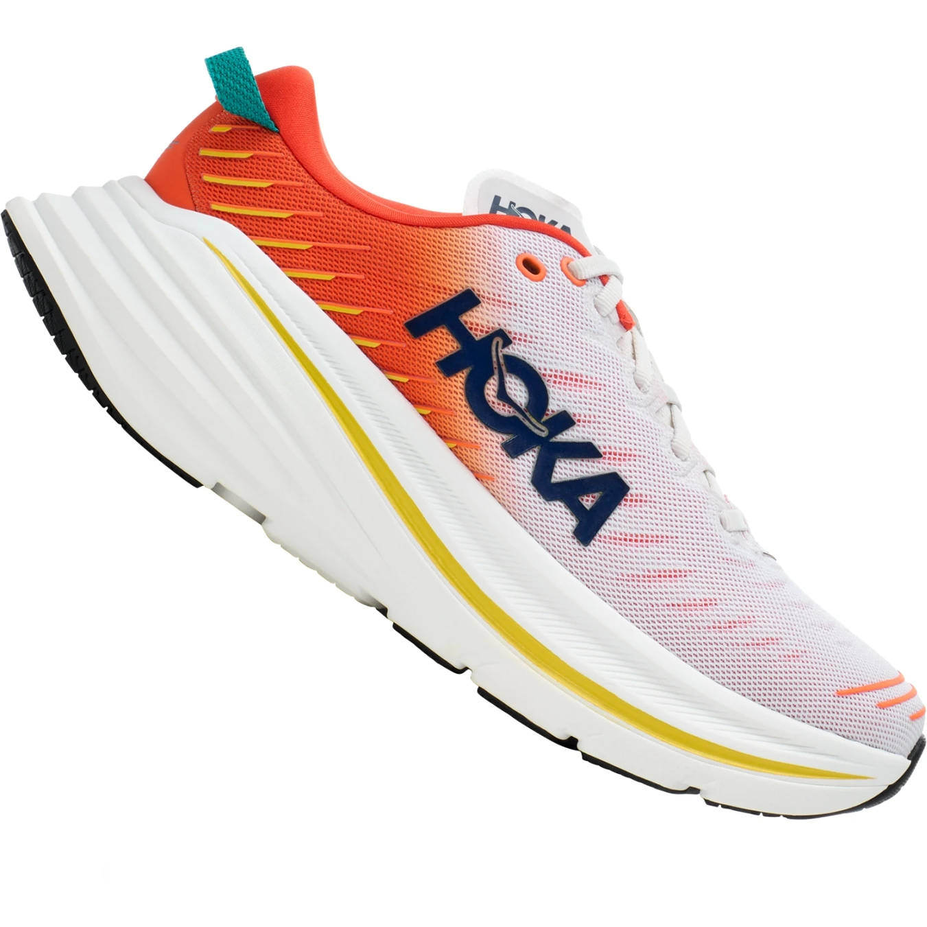 Hoka Bondi X Hardloopschoenen - Blanc De Blanc / Flame 2 Hoka Bondi X Hardloopschoenen - Blanc De Blanc / Flame - Afbeelding 2