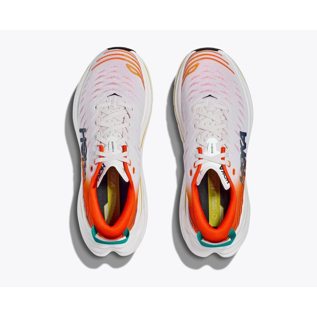 Hoka Bondi X Hardloopschoenen - Blanc De Blanc / Flame 7 Hoka Bondi X Hardloopschoenen - Blanc De Blanc / Flame - Afbeelding 7