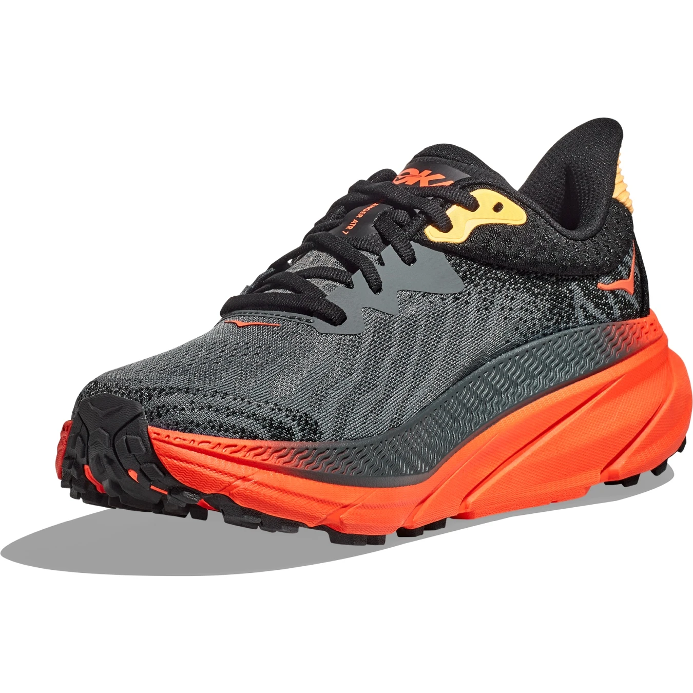 Hoka Challenger 7 Hardloopschoenen Heren - Castlerock / Flame 2 Hoka Challenger 7 Hardloopschoenen Heren - Castlerock / Flame - Afbeelding 2
