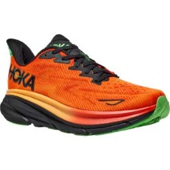 Hoka Clifton 9 Hardloopschoenen Heren - Flame / Vibrant Orange