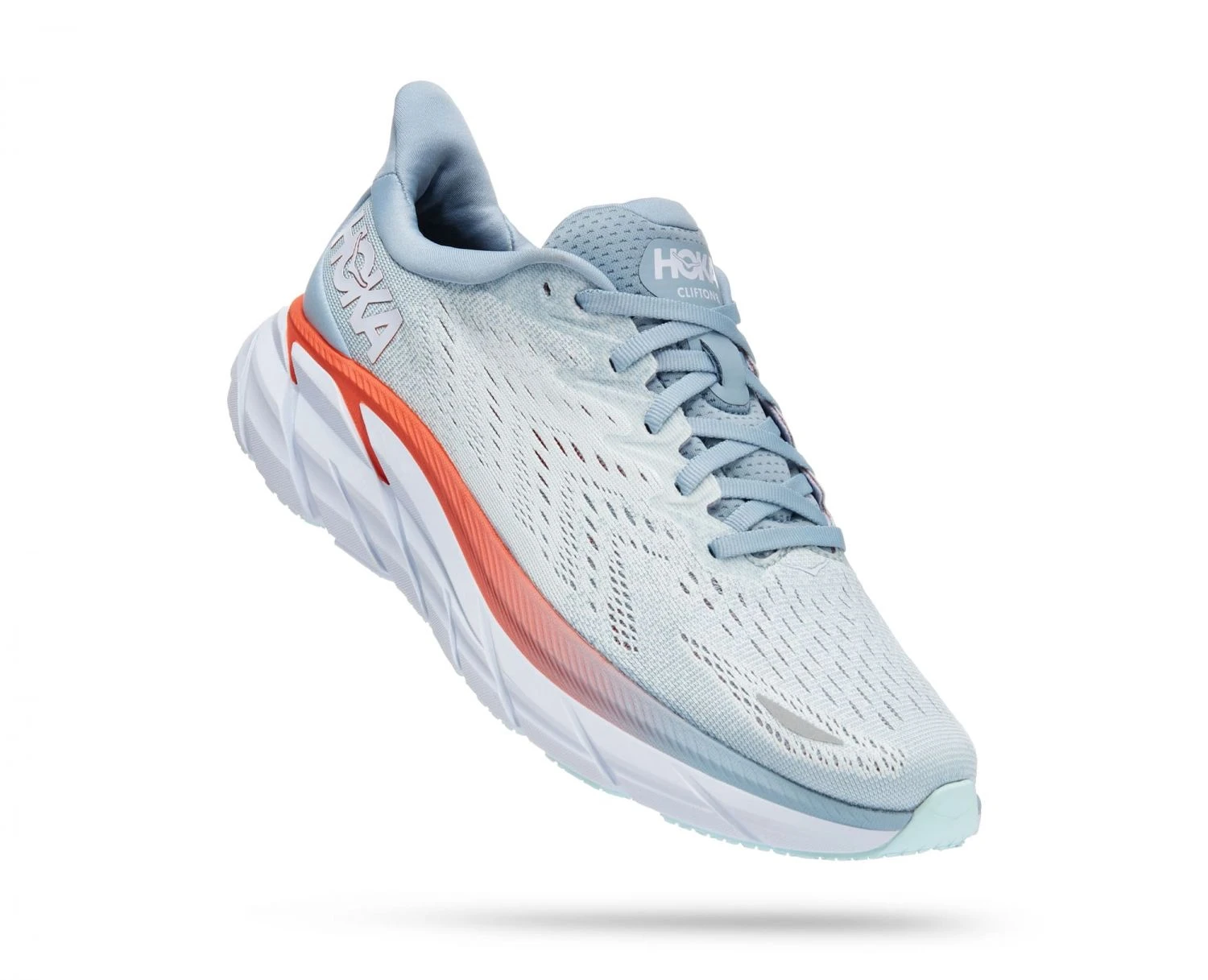 Hoka One One Hoka Clifton 8 Wide Hardloopschoenen Lichtblauw Dames 1 Hoka One One Hoka Clifton 8 Wide Hardloopschoenen Lichtblauw Dames