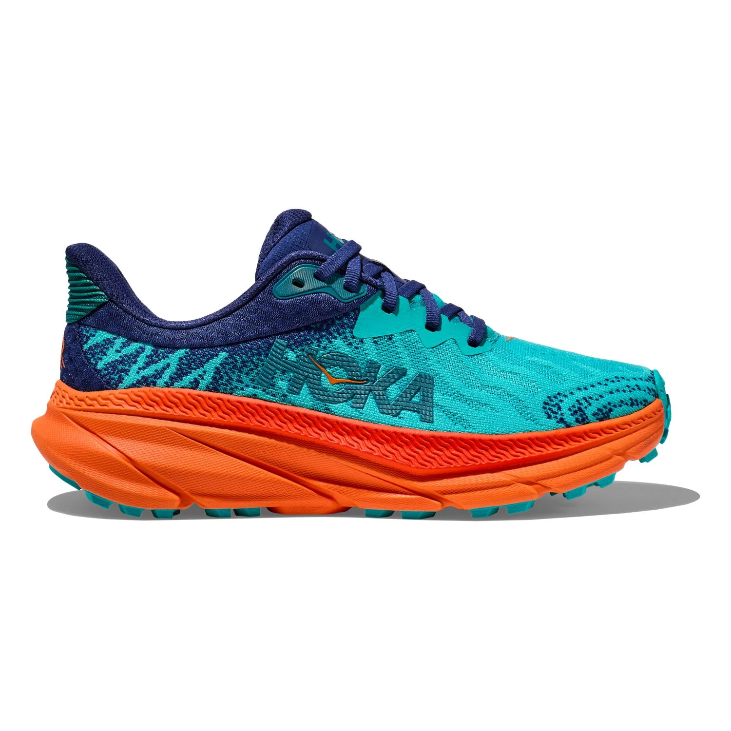 Hoka One One Hoka Challenger ATR 7 Hardloopschoenen Blauw/oranje Dames 1 Hoka One One Hoka Challenger ATR 7 Hardloopschoenen Blauw/oranje Dames