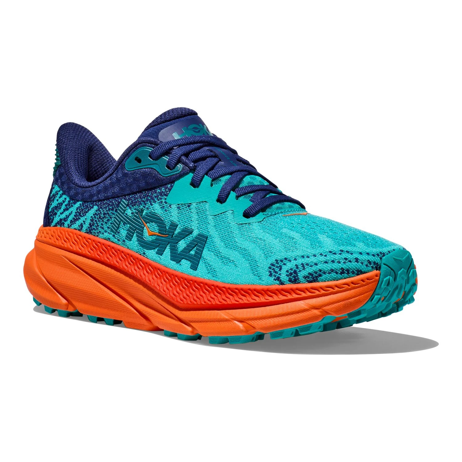 Hoka One One Hoka Challenger ATR 7 Hardloopschoenen Blauw/oranje Dames 4 Hoka One One Hoka Challenger ATR 7 Hardloopschoenen Blauw/oranje Dames - Afbeelding 4