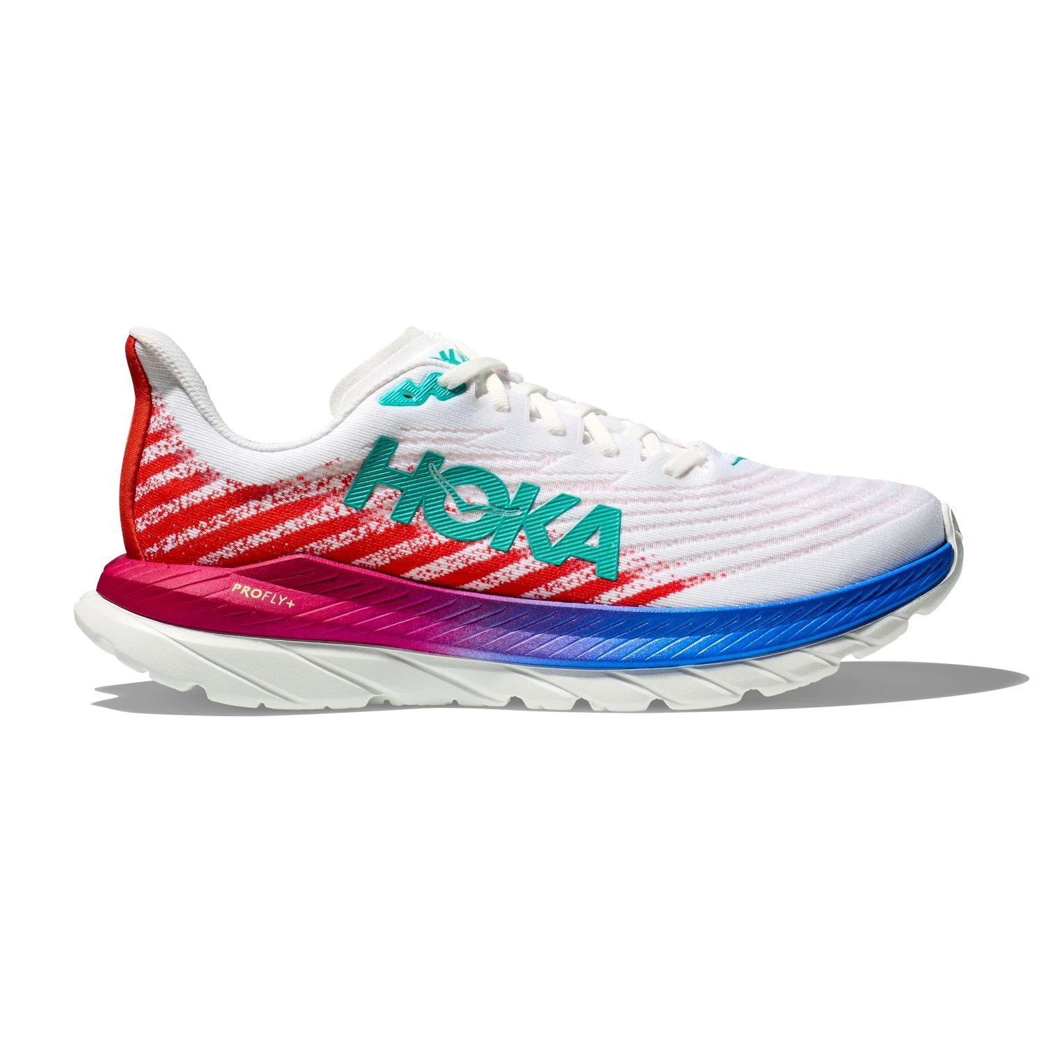 Hoka One One Hoka Mach 5 Hardloopschoenen Wit/rood Heren 1 Hoka One One Hoka Mach 5 Hardloopschoenen Wit/rood Heren