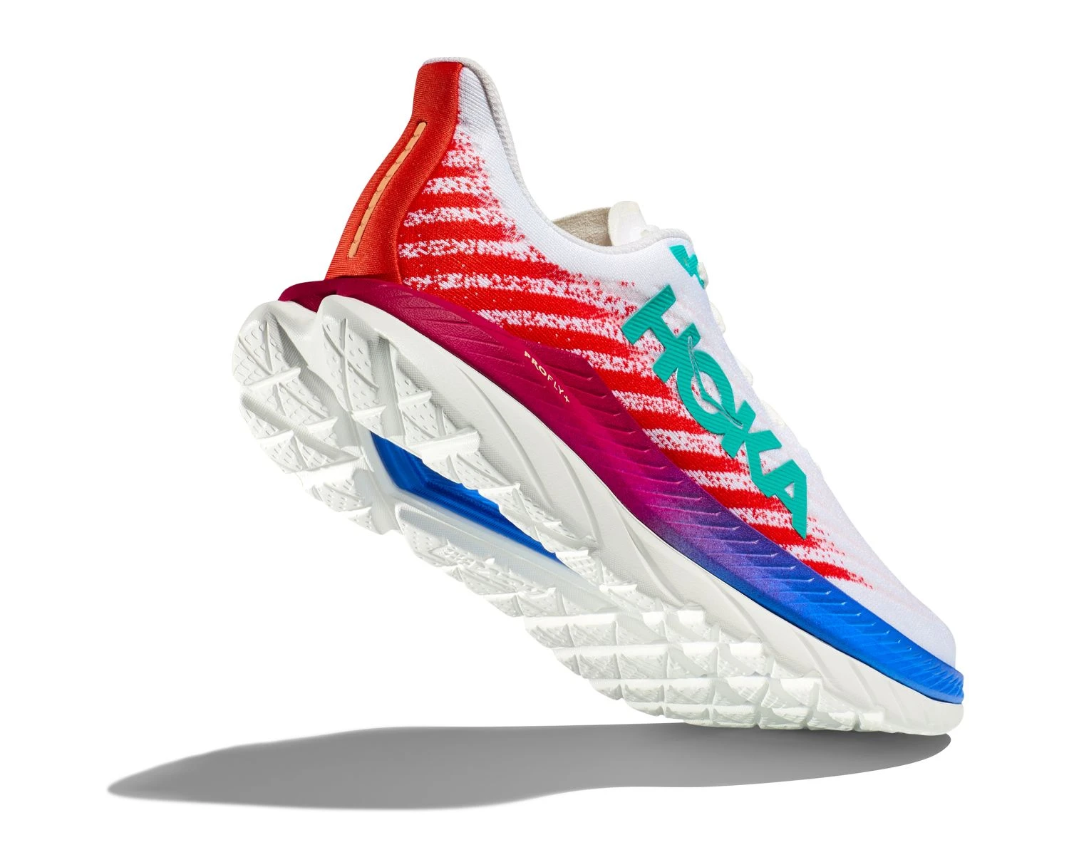 Hoka One One Hoka Mach 5 Hardloopschoenen Wit/rood Heren 2 Hoka One One Hoka Mach 5 Hardloopschoenen Wit/rood Heren - Afbeelding 2