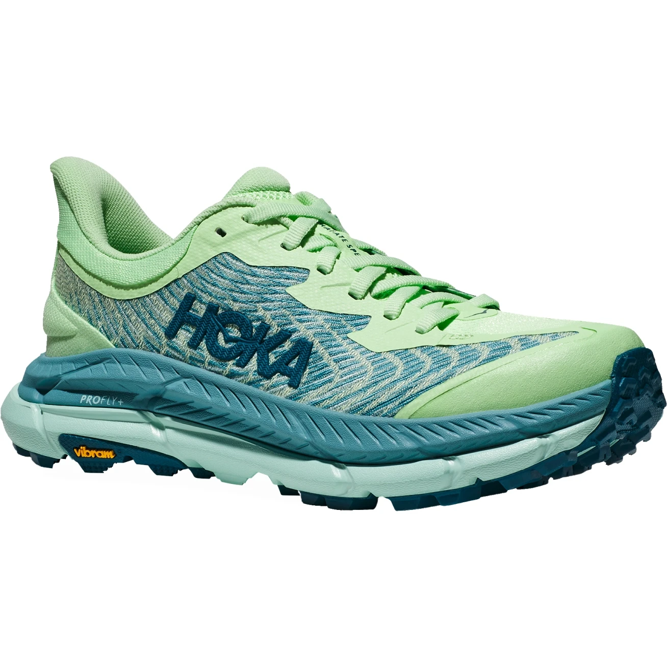Hoka Mafate Speed 4 Hardloopschoenen Dames - Lime Glow / Ocean Mist 1 Hoka Mafate Speed 4 Hardloopschoenen Dames - Lime Glow / Ocean Mist