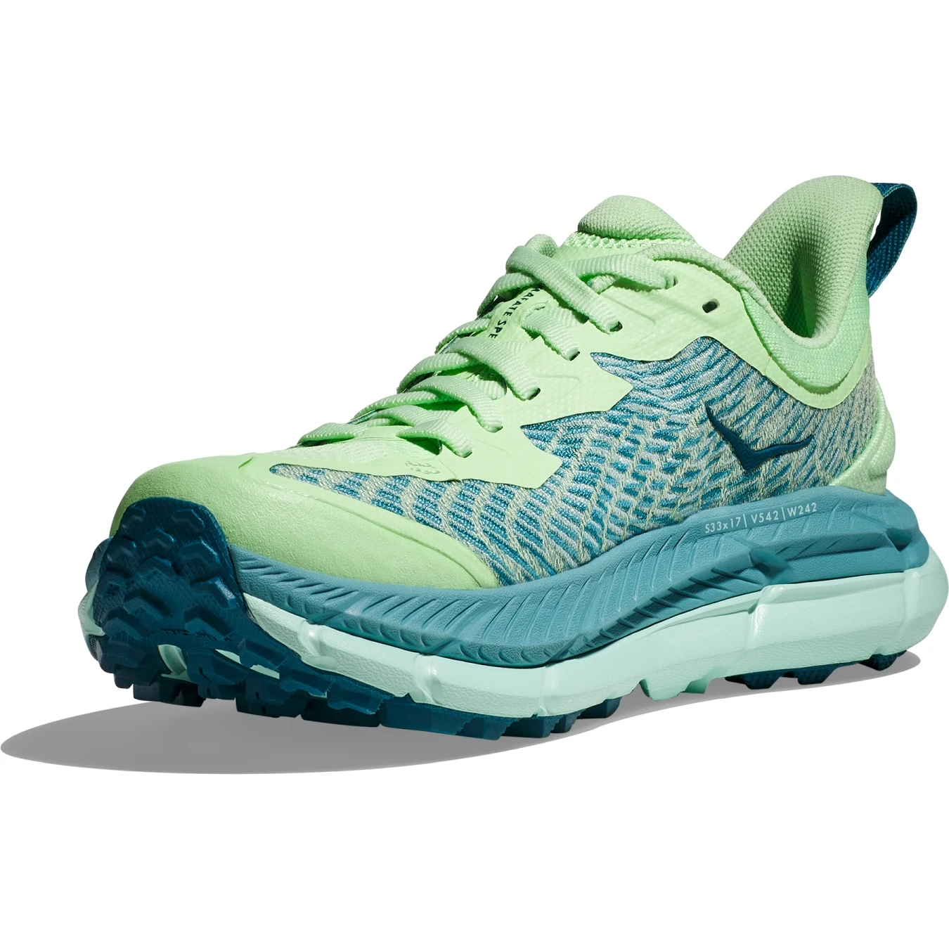 Hoka Mafate Speed 4 Hardloopschoenen Dames - Lime Glow / Ocean Mist 2 Hoka Mafate Speed 4 Hardloopschoenen Dames - Lime Glow / Ocean Mist - Afbeelding 2