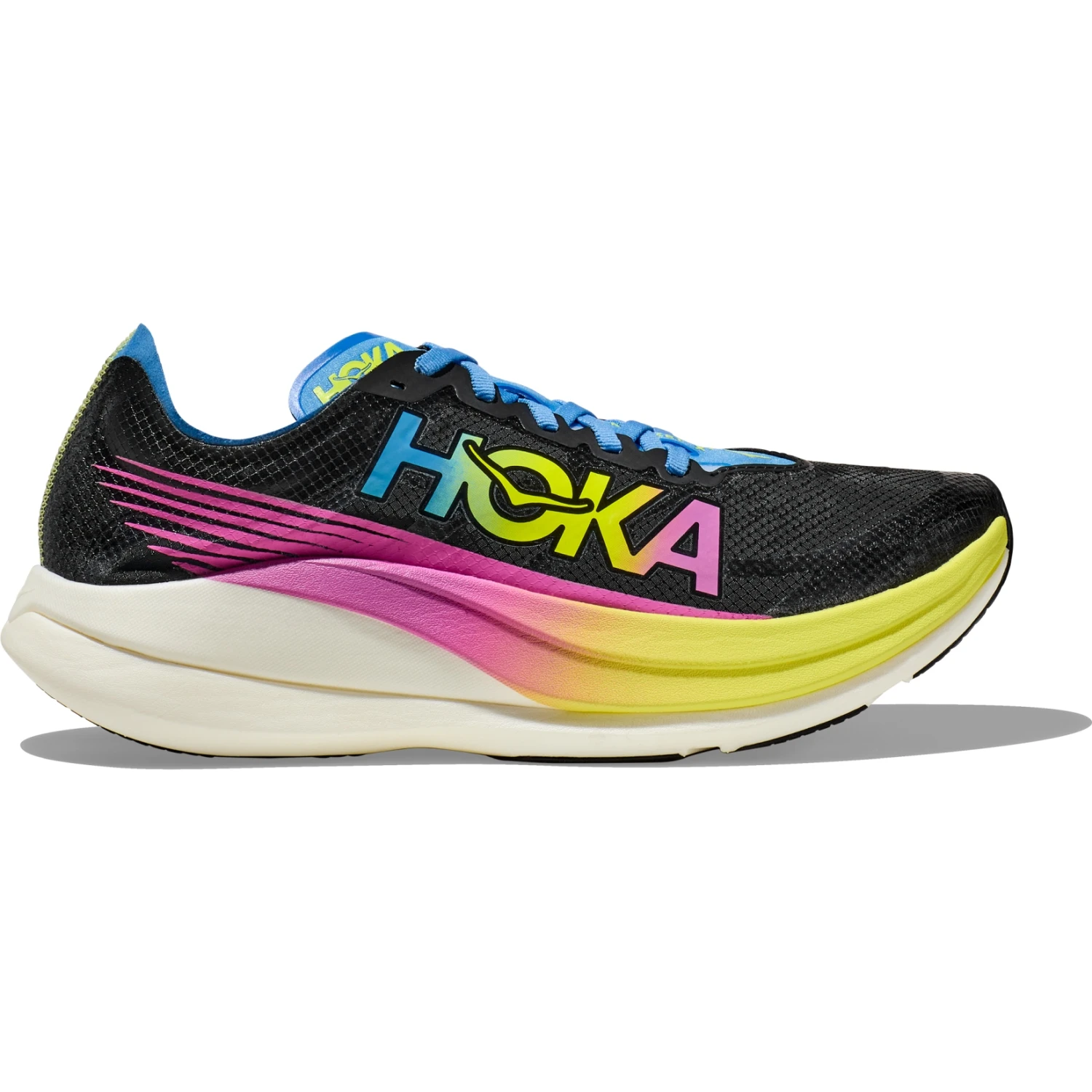 Hoka Rocket X 2 Unisex Hardloopschoenen - Zwart / Multi 3 Hoka Rocket X 2 Unisex Hardloopschoenen - Zwart / Multi - Afbeelding 3