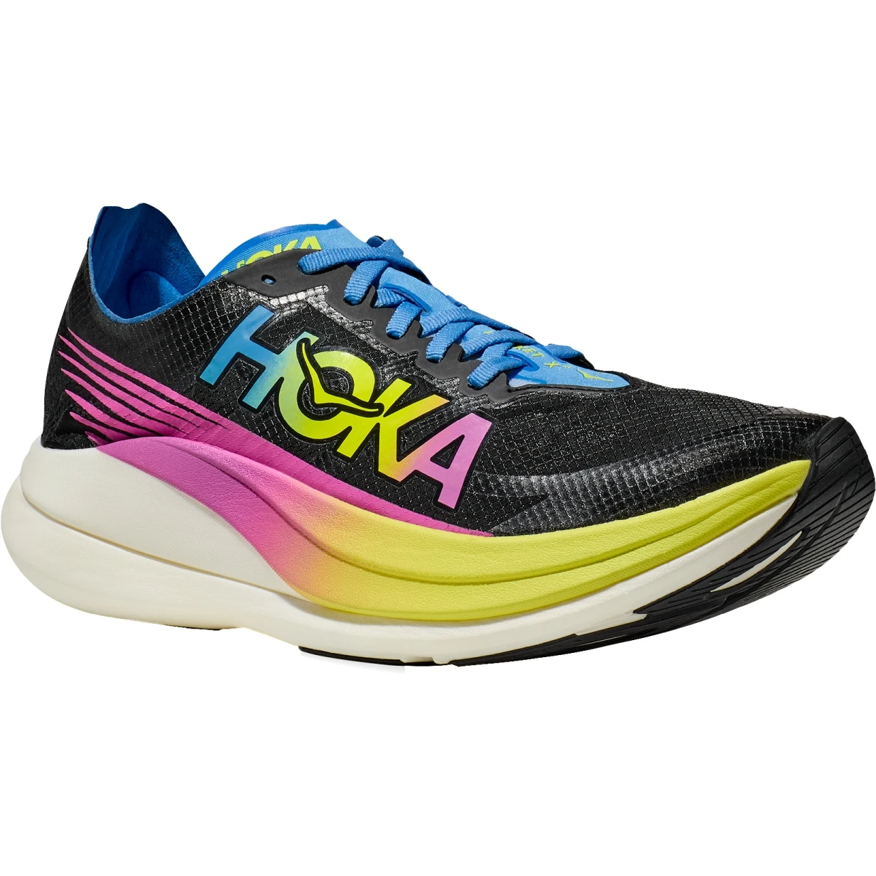 Hoka Rocket X 2 Unisex Hardloopschoenen - Zwart / Multi 1 Hoka Rocket X 2 Unisex Hardloopschoenen - Zwart / Multi