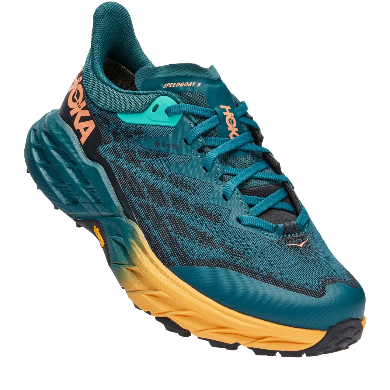 Hoka Speedgoat 5 GTX Dames Hardloopschoenen - Deep Teal / Zwart 1 Hoka Speedgoat 5 GTX Dames Hardloopschoenen - Deep Teal / Zwart