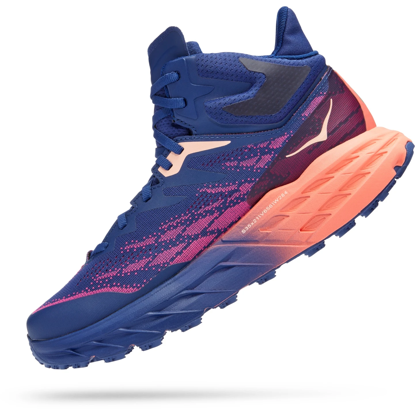 Hoka Speedgoat 5 Mid GTX Dames Hardloopschoenen - Bellwether Blue / Camellia 4 Hoka Speedgoat 5 Mid GTX Dames Hardloopschoenen - Bellwether Blue / Camellia - Afbeelding 4