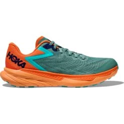 Voorkant -Hoka hoka zinal running shoes trellis vibrant orange 2 1377783
