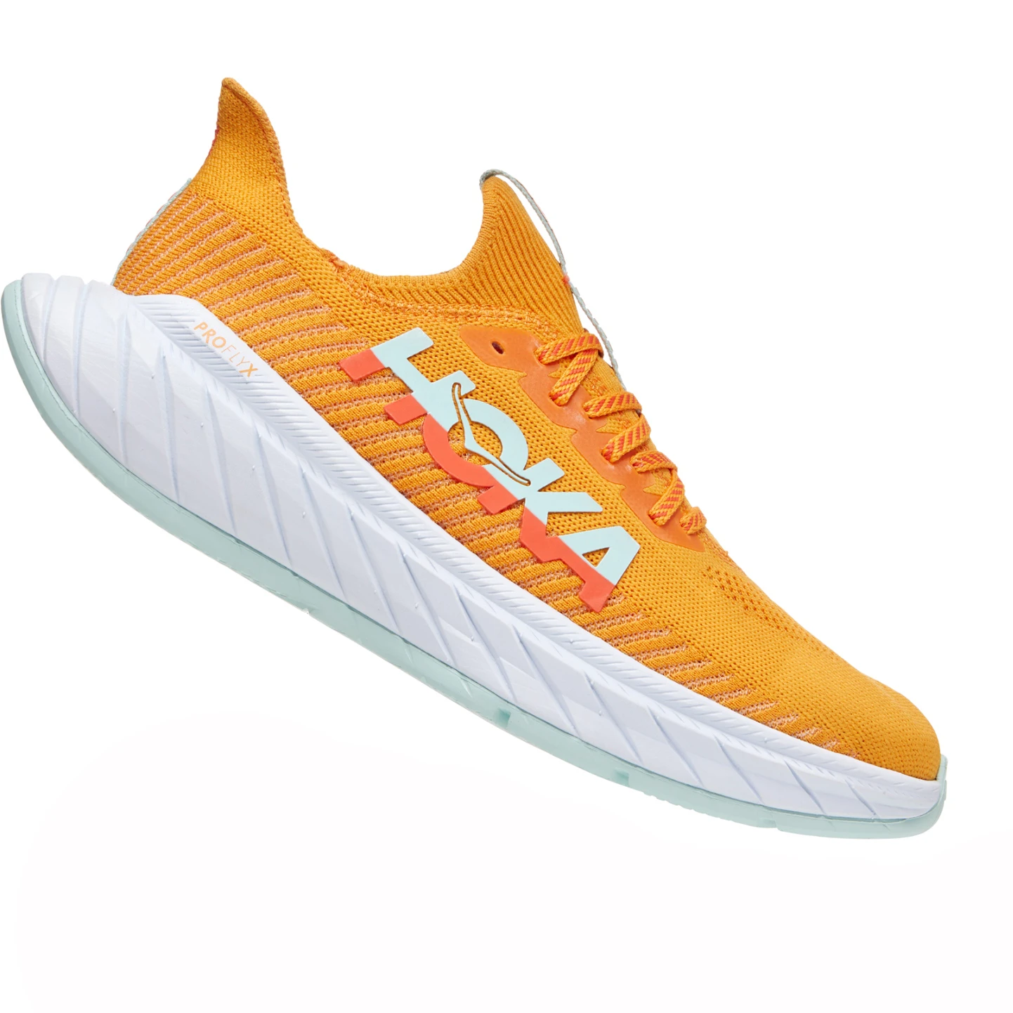 Hoka Carbon X 3 Dames Hardloopschoenen - Radiant Yellow / Camellia 1 Hoka Carbon X 3 Dames Hardloopschoenen - Radiant Yellow / Camellia