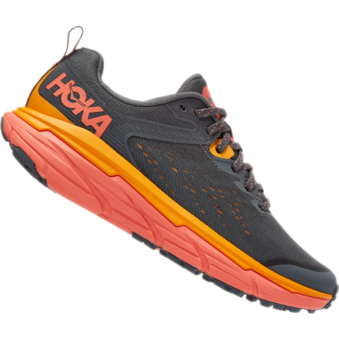 Hoka Challenger 6 Dames Hardloopschoenen - Castlerock / Camellia 1 Hoka Challenger 6 Dames Hardloopschoenen - Castlerock / Camellia